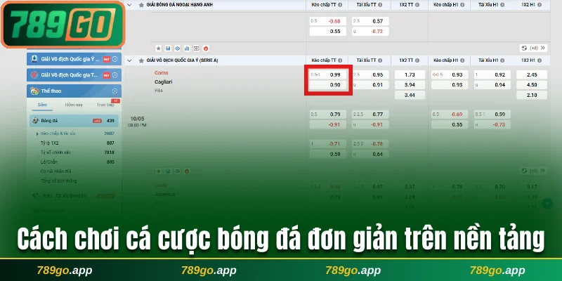 Cách chơi cá cược bóng đá đơn giản trên nền tảng