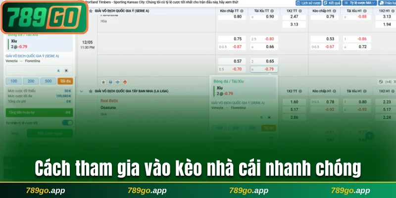 Cách tham gia vào kèo nhà cái nhanh chóng