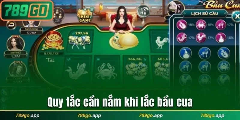 Quy tắc cần nắm khi lắc Bầu Cua